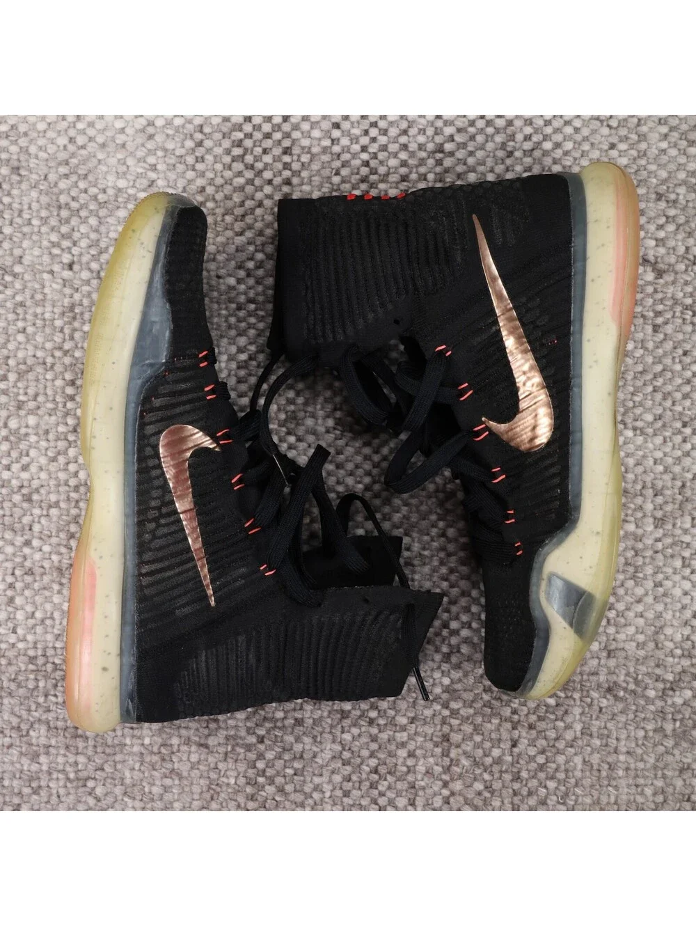 Nike Kobe 10 Elite Rose Gold Mens 10 Basketball Shoes Black High Top 718763-091